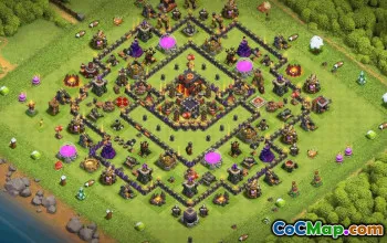 Clash of Clans CoC Town Hall 10 Base Layouts & Maps #32870