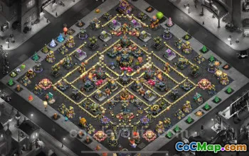 Clash of Clans TH17 Defense Trophy Base with Link (2025) #51495