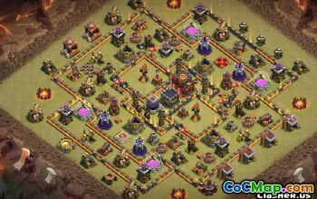 Clash Clash市政厅10基本布局和地图＃10008