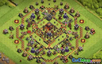 Clash Clash市政厅10基本布局和地图＃12222