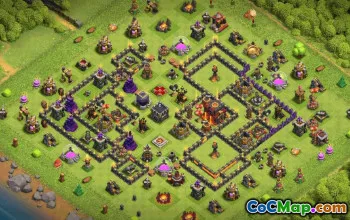 Clash of Clans Town Hall 10 Base Layouts & Maps | CoC Bases #33417