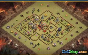Clash of Clans Town Hall 10 Base Layouts & Maps | Copy & Download #28331