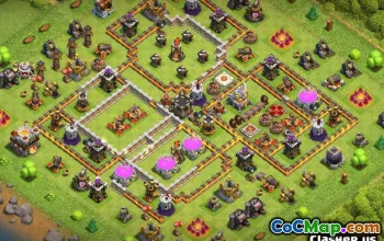 Clash of Clans 타운 홀 11 기본 레이아웃 및지도 #13228