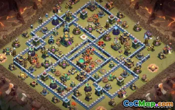 Clash of Clans Belediye Binası 14 Base Düzenleri ve Haritalar #13485