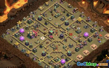 Clash of Clans : Plans et cartes de base de l'hôtel de ville 14 #16467