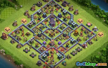 Clash of Clans Town Hall 15 Hybrid Base | Copy & Defense Strategy #52359