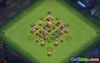 Clash of Clans Town Hall 5 Bố cục cơ sở & Bản đồ #15904