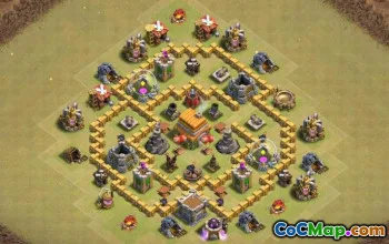 Clash of Clans Town Hall 6 Layouts & Maps # 15123