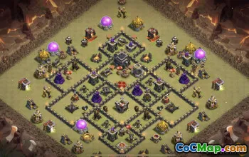 Clash of Clans Town Hall 9 ბაზის განლაგება და რუქები #10693