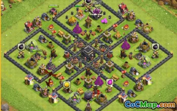 Clash Clash市政厅9基本布局和地图＃15768