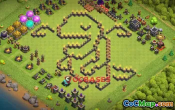 Clash of Clans Town Hall 9 Progress Base & Copy Link! #21330
