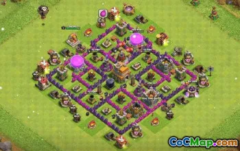 बेस्ट सीओसी टाउन हॉल 7 बेस लेआउट: युद्ध, खेती, ट्रॉफी #15262