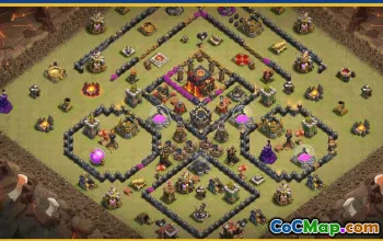 CoC Base Layouts & Copy Links | Town Hall 10, War & Hybrid Bases #28456