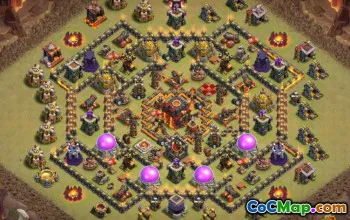 COC ბაზის განლაგებები Town Hall 10: მთავარი, ომის და ტროფის რუქები #14512