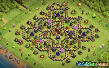 CoC Base Layouts for Town Hall 10 | War, Trophy & Farming Maps #33424