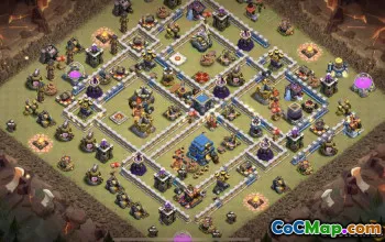 市政厅12的COC基础布局：地图和链接＃10700