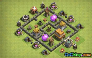 CoC Base Layouts & Maps | Town Hall 4, Home & Farming Bases #27303