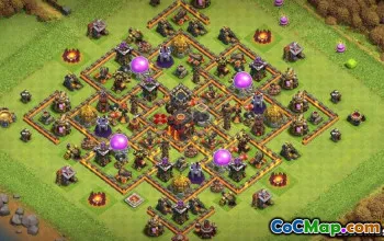 COC ბაზის განლაგება: Th10 სახლი, ომი, ტროფი და მეურნეობის რუქები #14251