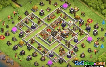 Layouts da base do COC: TH11 Home, War Maps & Copy Links #13443