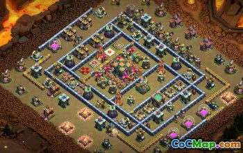 COC Base Düzenleri: Belediye Binası 14 Ev, Savaş ve Kupa Haritaları #13881