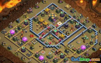 COC Base Düzenleri: Belediye Binası 14, Savaş ve Kupa Haritaları #14118