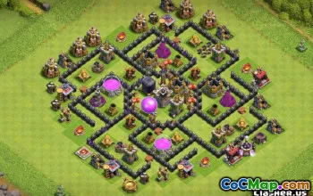 COC Base Layouts: Town Hall 8 Kartor och krigsstrategier #13827