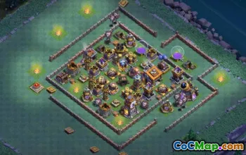 Rozložení základny COC: radnice 9, stavitel, zemědělství a trofej #13599