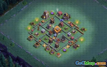 Bố cục cơ sở của Coc Builder: Bản đồ Nông nghiệp và Trophy BH6 #14000