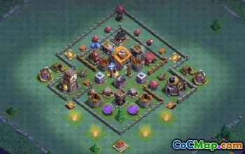 Coc Builder Hall 6 базовые макеты: фермерские и трофейные карты № 13091