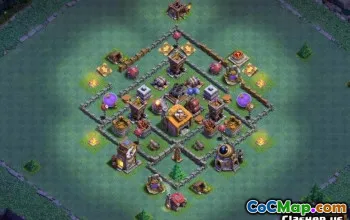 COC Builder Hall 6 базовые макеты: фермерские и трофейные карты № 13159