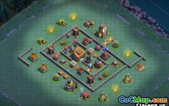 COC Builder Hall 6 Bố cục cơ sở: Bản đồ nông nghiệp và cúp #13782