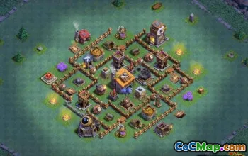 COC Builder Hall 6 Bố cục cơ sở: Bản đồ nông nghiệp và cúp #14049