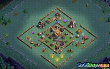 COC Builder Hall 6 Bố cục cơ sở: Bản đồ nông nghiệp và cúp #14054