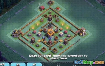 Coc Builder Hall 6 Базовые макеты и карты - Фермерство и трофей #13395