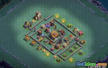 COC Builder Hall 6 Bố cục: Nông nghiệp, Trophy & Bản đồ cơ sở #13783
