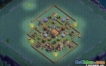 COC Builder Hall 7 Baslayouter: Jordbruk och trofékartor #14023
