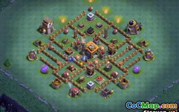 COC Builder Hall 7 Baslayouter: Trophy & Farming Maps #14017