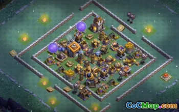 COC Builder Hall 9 Baslayouter: Farming & Trophy Maps #15701
