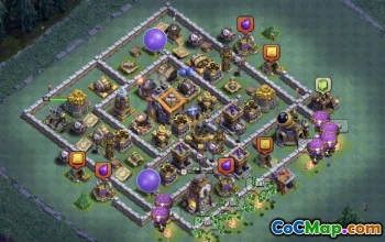 COC Builder Hall 9 Baslayouter: Farming & Trophy Maps #15957