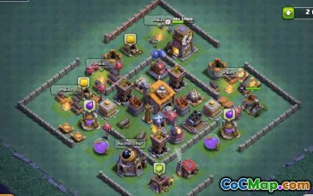 Coc Builder Hall 9 Base Layouts: Farming & Trophy Maps #16000
