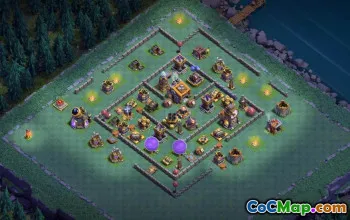 COC Builder Hall 9 Disposés de base: Cartes de l'agriculture et des trophées # 16271