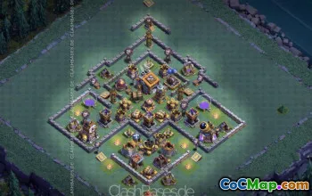 CoC Builder Hall 9 Base Layouts: Farming & Trophy Maps #16907