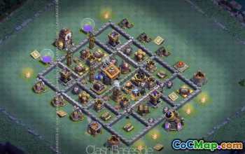 CoC Builder Hall 9 Base Layouts: Farming & Trophy Maps #16916