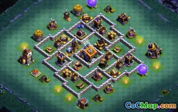 CoC Builder Hall 9 & Base Layouts | Trophy & Farming Maps #33726