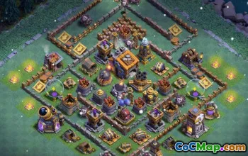 COC Builder Hall 9 Layouts: Farming and Trophy Base Maps #14915