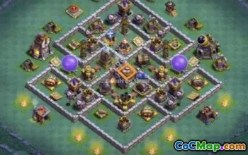 CoC Builder Hall 9 Layouts: Farming & Trophy Base Maps #17049