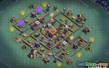 Coc Builder Hall 9 레이아웃 : 농업 및 트로피베이스 #13401