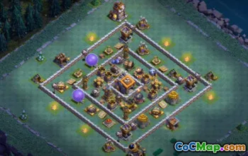 COC Builder Hall 9 Layouts: Bases de l'agriculture et des trophées # 15711