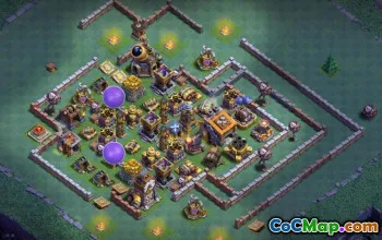 COC Builder Hall 9 Cartes: Mistes de la base de l'agriculture et des trophées # 16003