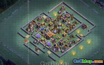 CoC Builder Hall 9: Top Farming & Trophy Base Layouts #16895